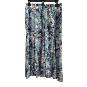 BonWorth Womens Multicolored Floral Lined Skirt Size Medium Flowey Grannycore